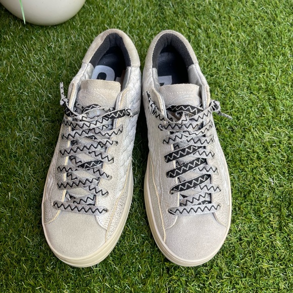 - P448 John White Leather Sneaker In Task White 35 - Picture 9 of 16